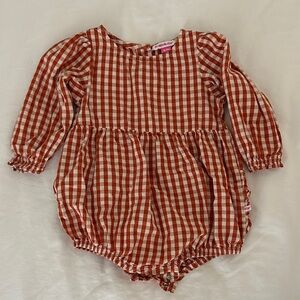 Rufflebutts Orange and White Gingham Bubble